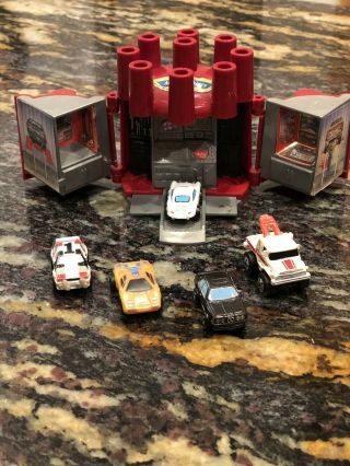 Vintage 1989 Galoob Micro Machines Distributor Cap Tune Up Shop And 5 Vehicles