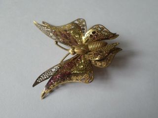 Vintage Circa Early To Mid 20th Century Butterfly Brooch