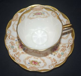VTG Royal Albert Bone China Tea Cup And Saucer Set Roses In Gold 4