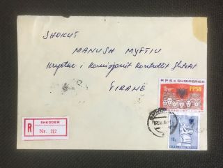 Albania Vintage Registered Circulated Cover To Manush Myftiu 1989 - 3009 - 80