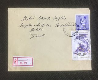 Albania Vintage Registered Circulated Cover To Manush Myftiu 1989 - 3009 - 74