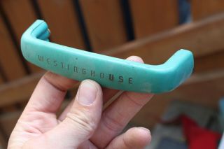 Vintage Westinghouse Cooler Fridge Ice Box Handle Teal Blue Green Part Home S3