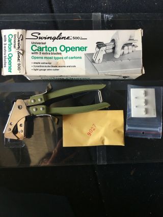 Vintage Swingline Universal Carton Opener 500 Staple Remover