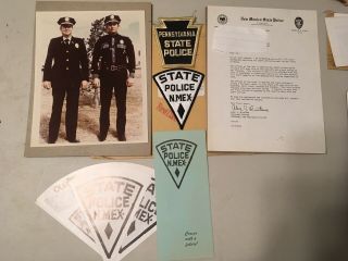 Vintage México State Police Patch Photo Letter Pennsylvania State Police