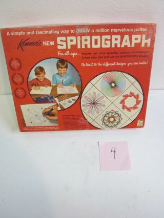 Vintage 1967 Kenner Spirograph No.  401 Drawing Toy Set With 3 Pens