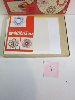 Vintage 1967 Kenner Spirograph No.  401 drawing toy Set with 3 pens 2