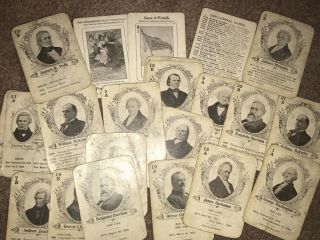 Vintage 1896 In The White House Presidents Game - Fireside Game Co.  Card Game