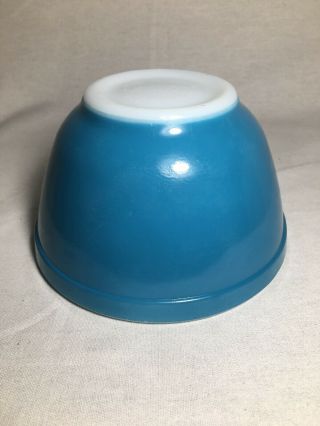 Vintage Small Pyrex Mixing Bowl 401 1 1/2 Pt.  Blue/turquoise