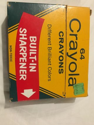 Binney & Smith Crayola Crayons No.  64 Box Rare Red Crayon Vintage Out Of Print