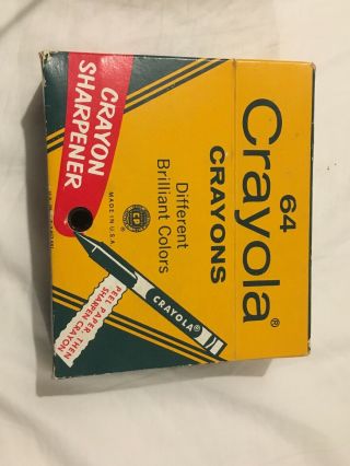 Binney & Smith Crayola Crayons No.  64 Box Rare Red Crayon Vintage Out of Print 3