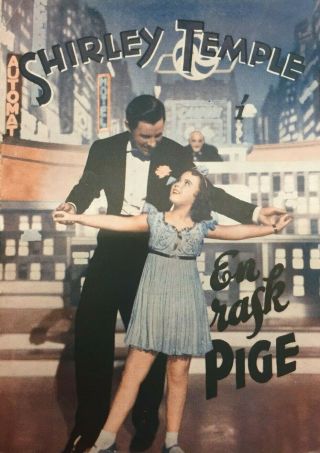 Little Miss Broadway Shirley Temple George Murphy 1938 Vtg Danish Movie Program