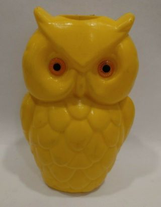 Vintage Owl Patio Light String Owl Blow Mold Replacement Retro Decor Yellow