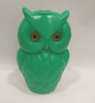 Vintage Owl Patio Light String Owl Blow Mold Replacement Retro Decor Green