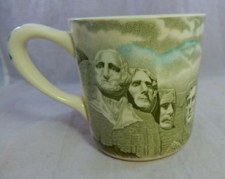 Vintage Johnson Bros England Mt Rushmore Mug Cup Black Hills Sunset Supply 3 "
