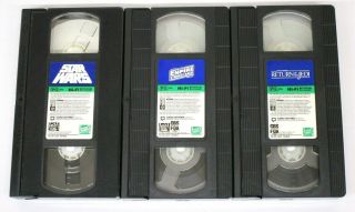 Star Wars Vintage Trilogy CBS FOX VHS Tapes Empire Strikes Back Jedi 4