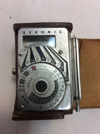 Vintage Sekonic Light Meter With Leather Case Foundartshop.  Com