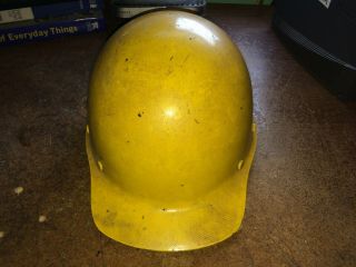 Vintage MSA Yellow Safety Hard Hat / Helmet 2