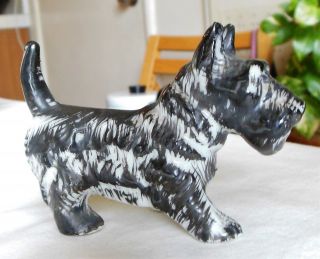 Vintage Ceramic Black Scottie Scottish Cairn Terrier Dog Figurine Japan