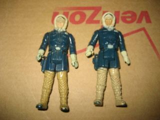 2 Vintage 1980 Star Wars Empire Stikes Back Han Solo Hoth Outfit Figures
