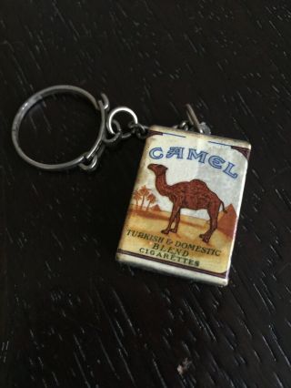 Vintage Keychain Charm Novelty Camel Cigarettes