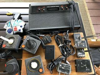 Vintage Atari 2600 Black Console Cx - 2600a 4 - Switch Extras Take A Look