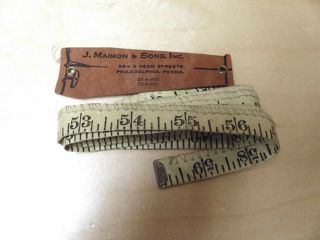J.  Maimon & Sons,  Philadelphia Pa,  Vintage Advertising Sewing Tape Measure