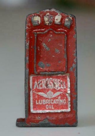 Vintage - Lead Aeroshell Lubricating Oil Cabinet - Red 40mm