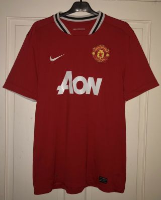 Manchester United Football Shirt Large Nike 2011 Home Top Vintage