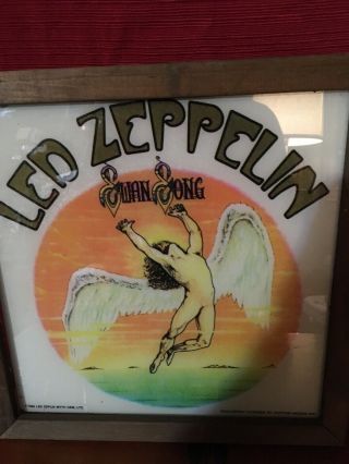 Led Zeplin Carnival Prize Framed Picture Vintage 1985 14x14