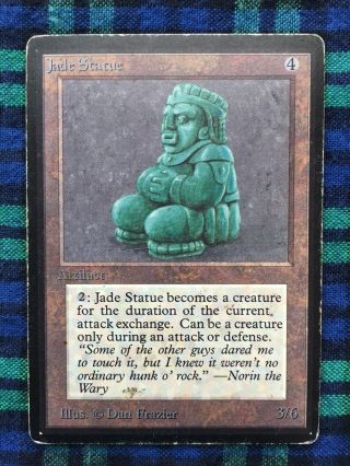 Jade Statue X1 Mtg Beta 1993 Heavy Play Magic Vintage Legacy Edh