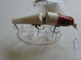 Vintage Lucky Strike Jointed 6 " Lure - Canada - Red & White