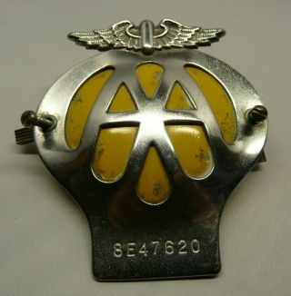 Vintage Classic " Aa " Automobile Association Car Grill Badge