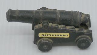 Vintage Cast Metal Toy Cannon,  Gettysburg,  Pa,  Souvenir