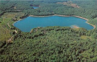 Evart Mi 1969 Aerial View Of Long Gone Strawberry Lake Resort Vintage Resort 523