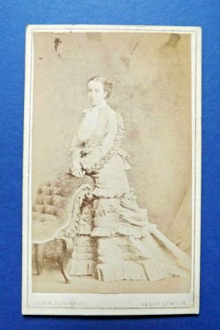 Vintage Welsh Victorian Cdv Card - Studio Posed Female - C.  1870 - 80 - Fashion