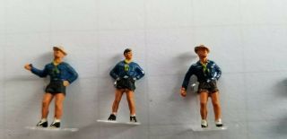 Vintage HO Scale Preiser Standing Boy Scouts Figures 193 4