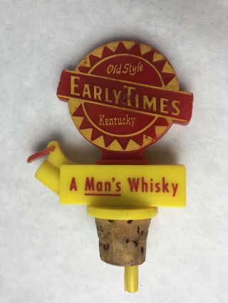 Vintage Old Style Early Times Kentucky Whiskey Bottle Topper