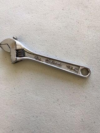 Vintage Crescent Tool Co.  4 Inch - Adjustable Cresent Wrench.  Usa