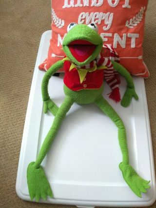Vintage Jim Henson Productions Kermit The Frog Plush Stuffed Animal Muppets