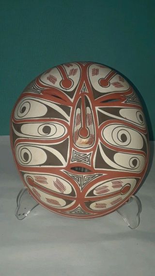Vintage Quibor Lara Yarambu Mask Folk Art Venezuela Terra Cotta Native Indian