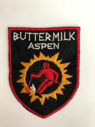 Vintage Buttermilk Mountain Ski Resort Aspen Co Colorado Ski Patch Badge