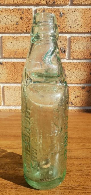 Vintage Marble Codd Bottle By E.  P Shaw & Co Wakefield & Leeds Lion Pictorial