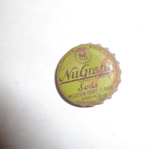 Vintage Nugrape Soda Bottle Cap Louisiana Tax Stamp