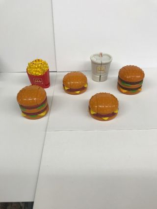 6 Vintage Mcdonalds Food Changeables Happy Meal Toy Transformers