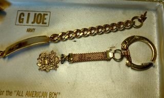 Vtg G I Joe,  Jewelry Set for Boys - Cufflinks,  Bracelet,  Tie Clip,  Keychain - I O B 4