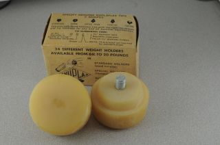 Vintage Box Of 2 Nupla 30 Nd 3 " Cream Medium Hard Dome Hammer Tips - Nos