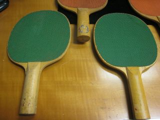 Vintage 4 Piece Wood Ping Pong Rackets Paddles 5