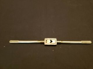 Vintage Threaded Tap Wrench Tap Die Holder 9” Long 1/2 " Opening Usa