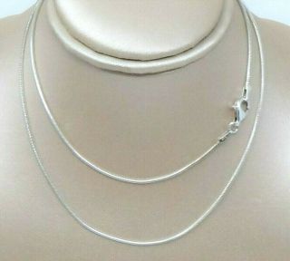 Italian 925 Sterling Silver Vintage Snake Chain Necklace 20 " Inches