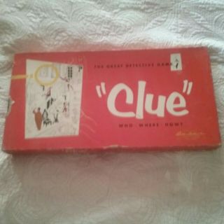 Vintage 1956 Clue Board Game Parker Brothers Complete,  Extra Board